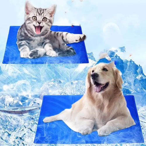 ChillPaw pressure-activated gel cooling mat for dogs, blue