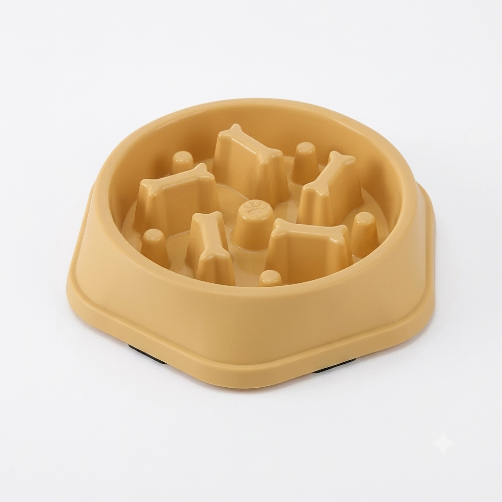 Yellow SlowSavor slow feeder bowl