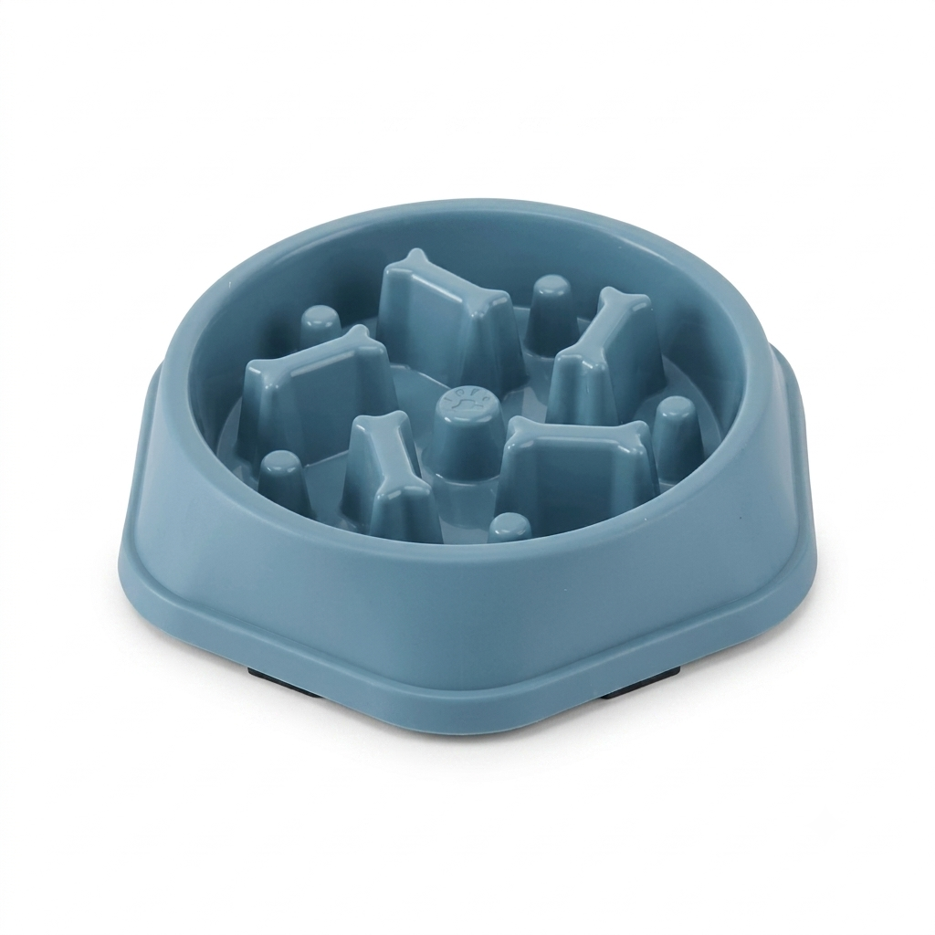 Blue SlowSavor slow feeder bowl
